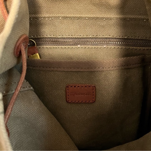 Madewell Canvas Somerset Drawstring Backpack in Olive - Picture 6 of 15